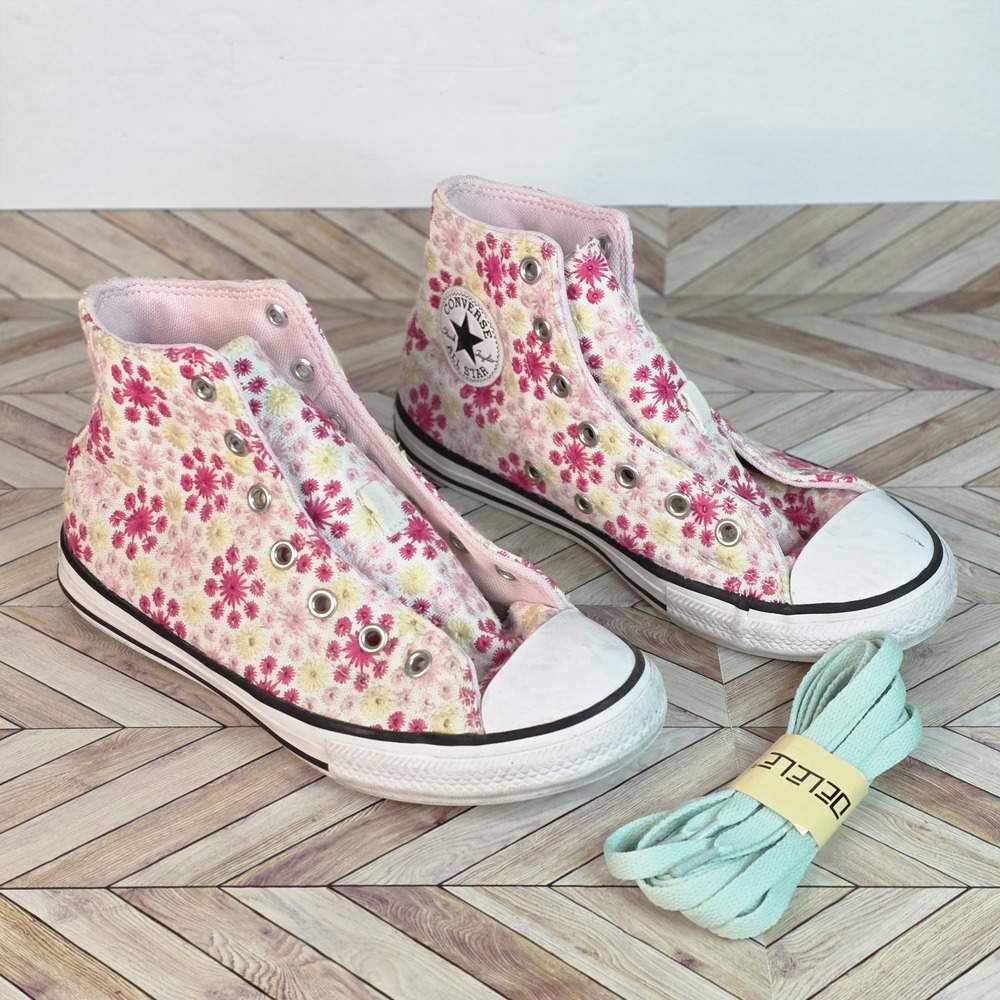 Converse Chuck Taylor All Star High GS Broderie Junior Sz 3 Embroidered No Laces